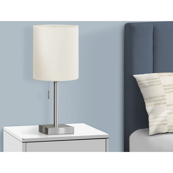 (Set of two) 17"H Table Lamp Metal base USB