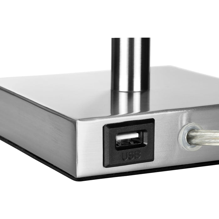 (Set of two) 17"H Table Lamp Metal base USB