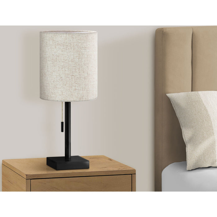 (Set of two) 17"H Table Lamp Metal base USB