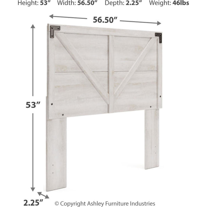 Shawburn Full Panel Headboard - Whitewash