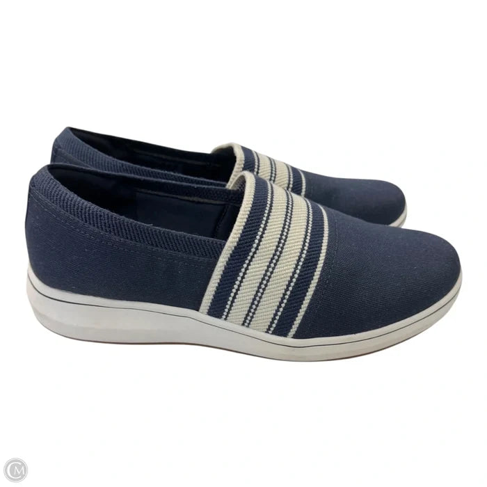 Shoes Athletic By Clarks In Blue & White, Size: 9.5