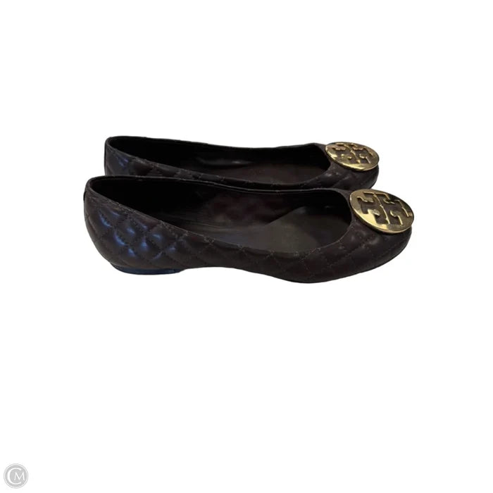 Shoes Designer By Tory Burch In Brown & Gold, Size: 6