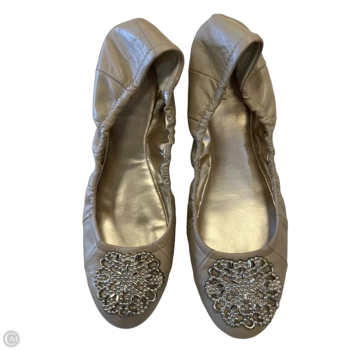 Shoes Flats By Tahari In Gold & Tan, Size: 9.5