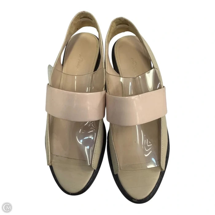Shoes Heels Block By Clothes Mentor In Tan, Size: 7.5
