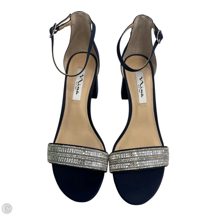 Shoes Heels Block By Nina In Navy, Size: 8