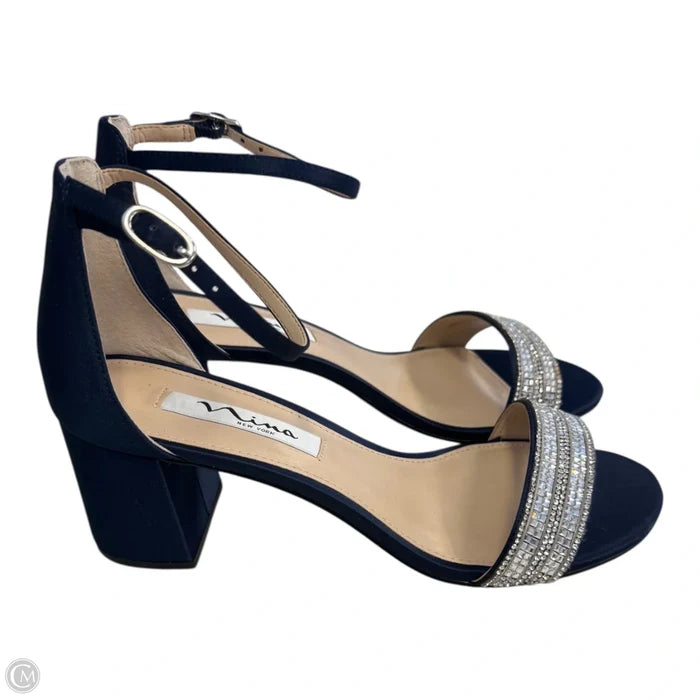 Shoes Heels Block By Nina In Navy, Size: 8