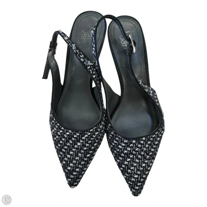 Shoes Heels Kitten By Franco Sarto In Black & White, Size: 7