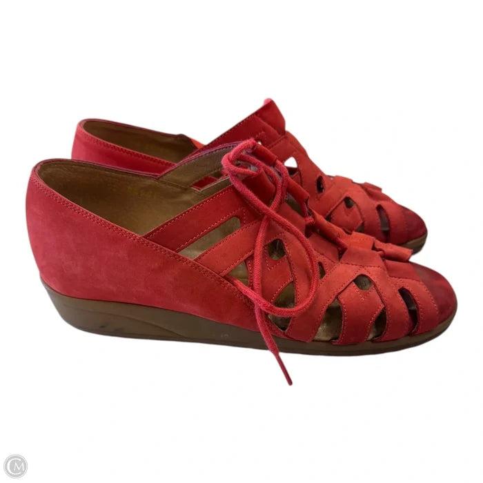 Shoes Heels Wedge By Clothes Mentor In Red, Size: 8.5