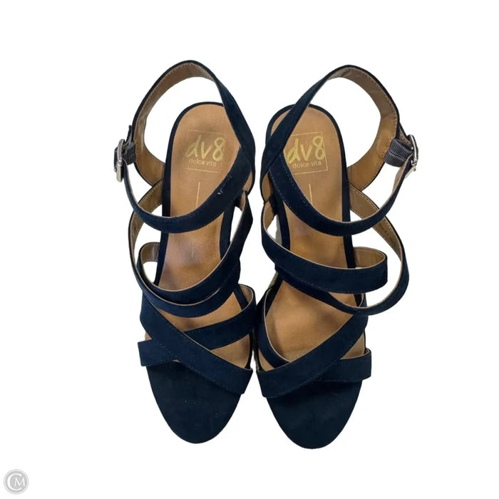 Shoes Heels Wedge By Dolce Vita In Navy, Size: 8.5