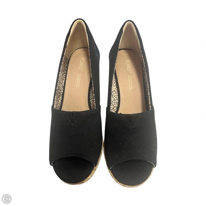 Shoes Heels Wedge By Toms In Black, Size: 7