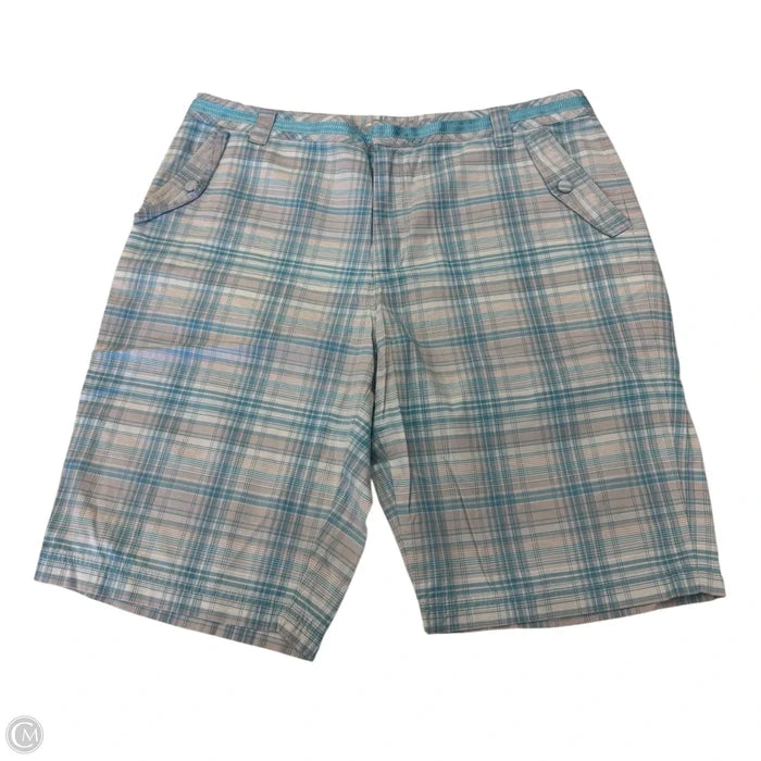 Shorts By Greg Norman In Plaid Pattern, Size: 14