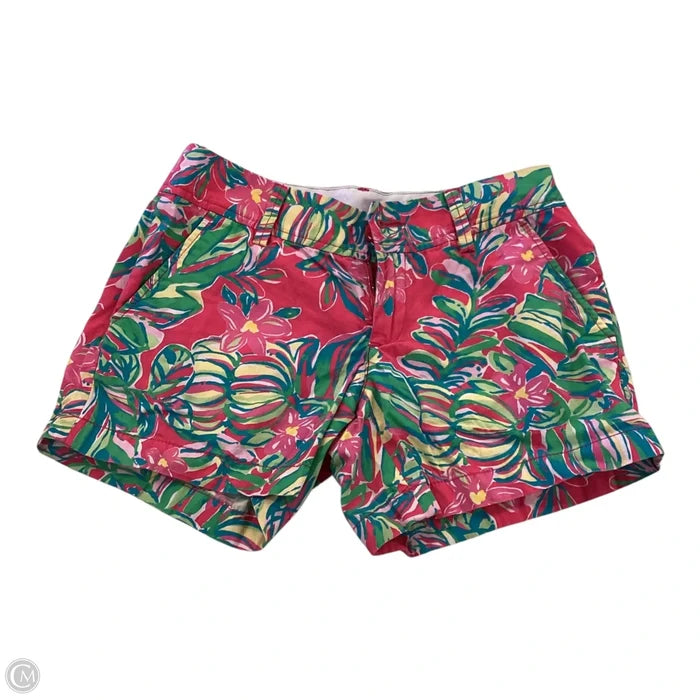 Shorts Designer By Lilly Pulitzer In Green & Pink, Size: 4