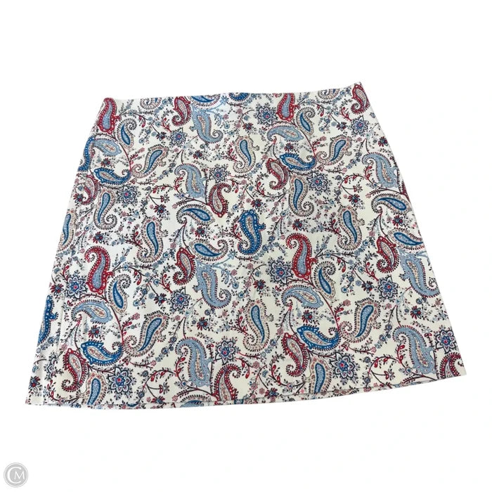 Skirt Maxi By Ann Taylor In Blue & Red & White, Size: 16