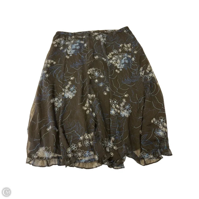 Skirt Midi By Clothes Mentor In Black & Blue, Size: 16