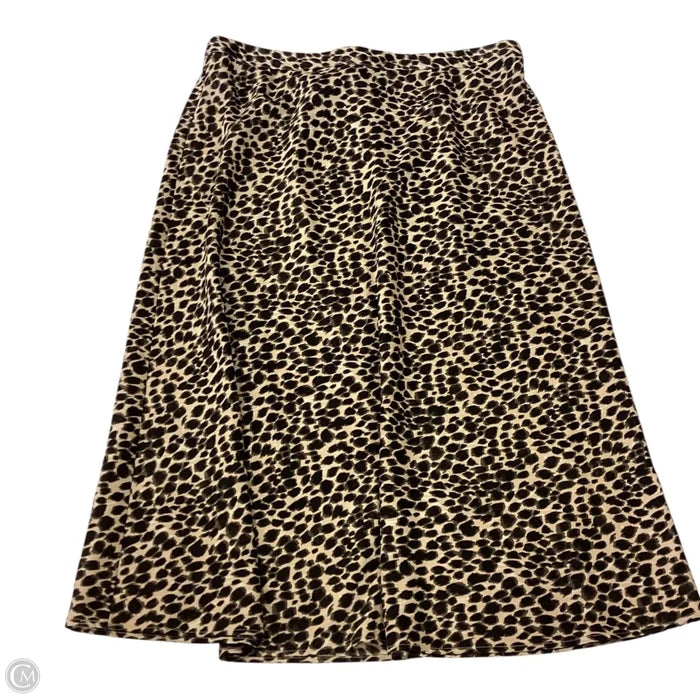 Skirt Midi By J. Crew In Animal Print, Size: L