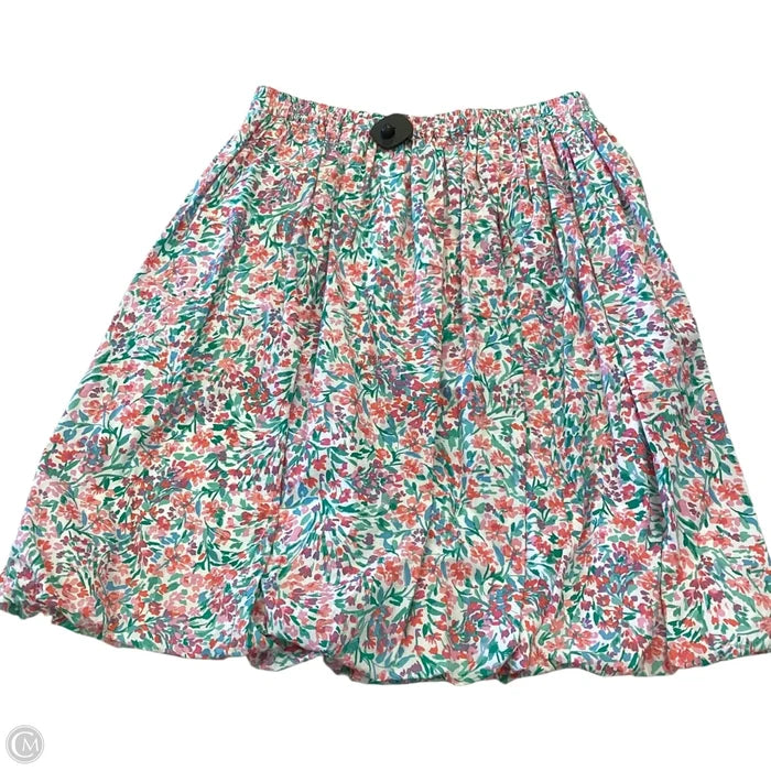 Skirt Midi By J. Crew In Floral Print, Size: L