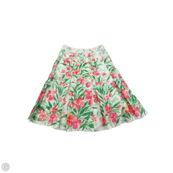 Skirt Midi By Jones New York In Green & Pink, Size: 2p