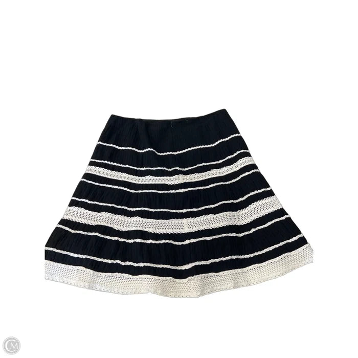 Skirt Midi By Talbots In Black & Cream, Size: 16