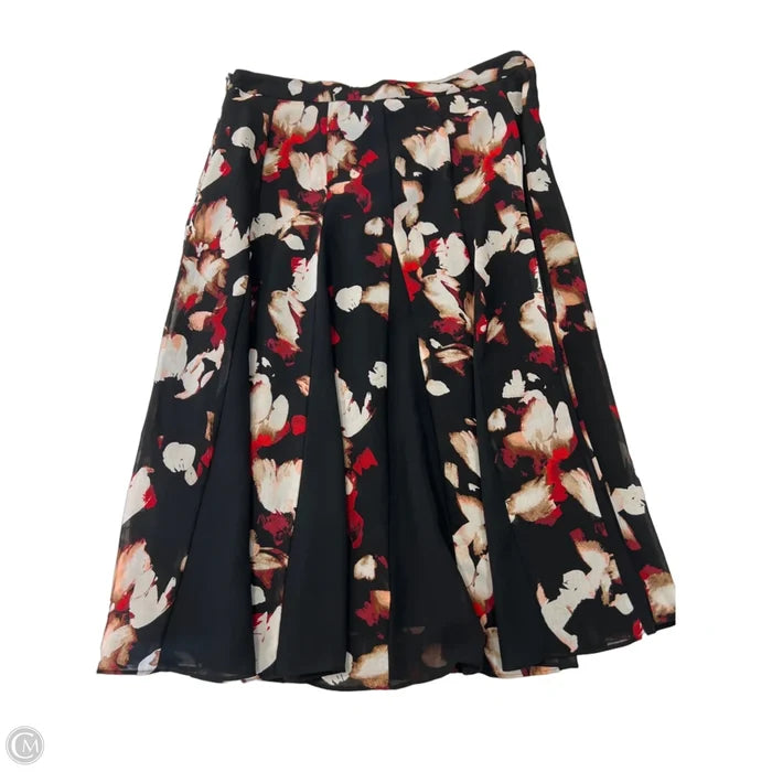 Skirt Midi By White House Black Market In Black & Red, Size: 8