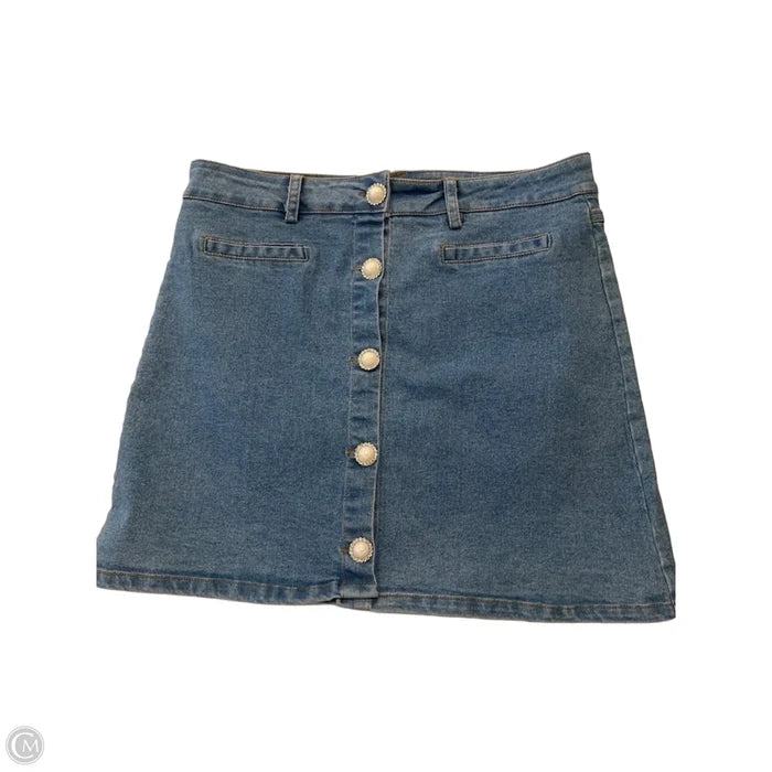 Skirt Mini & Short By Jolie & Joy In Blue Denim, Size: Xl