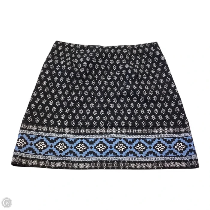 Skirt Mini & Short By Loft In Black & Blue, Size: 6
