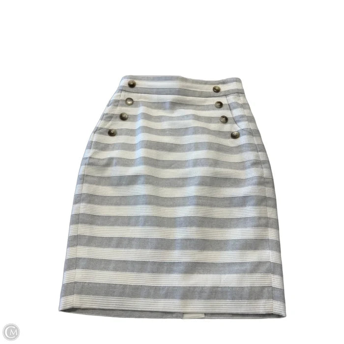 Skirt Mini & Short By Loft In Striped Pattern, Size: 2