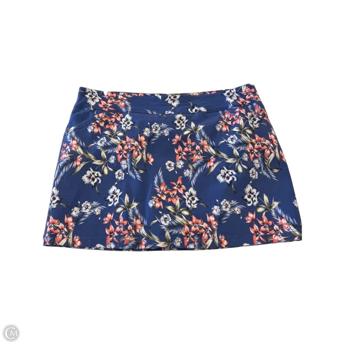 Skort By Mario Serrani In Floral Print, Size: 1x