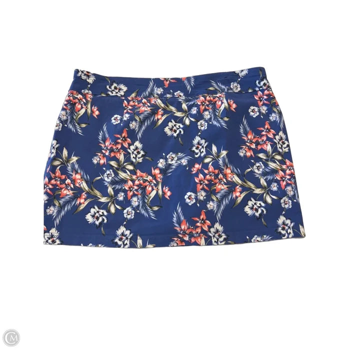 Skort By Mario Serrani In Floral Print, Size: 1x