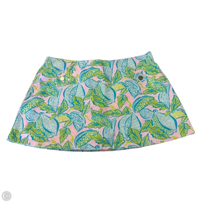 Skort Designer By Lilly Pulitzer In Blue & Green, Size: Xl