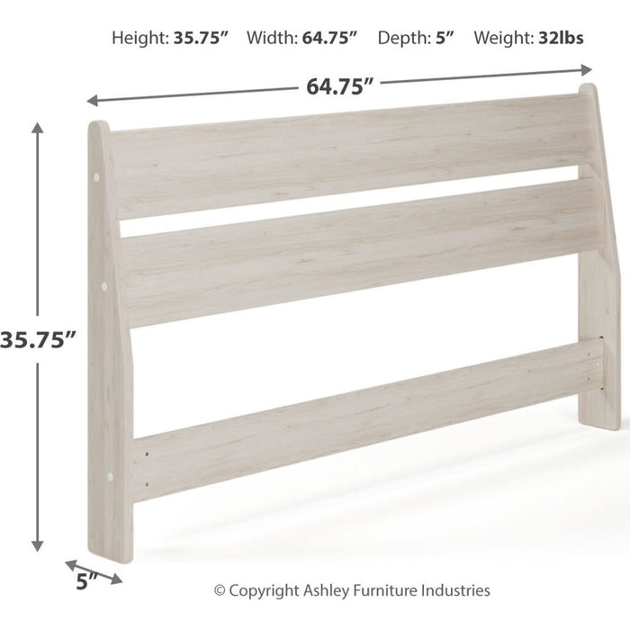 Socalle Queen Panel Headboard - Light Natural