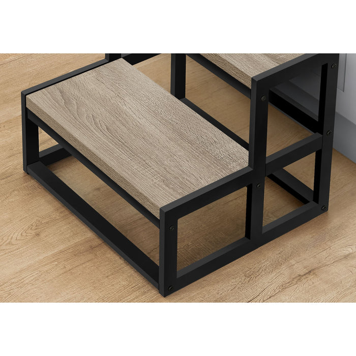 Stool - Dark Taupe/Black