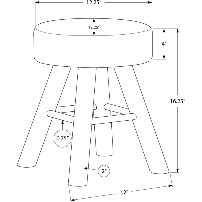Stool - Grey/Natural