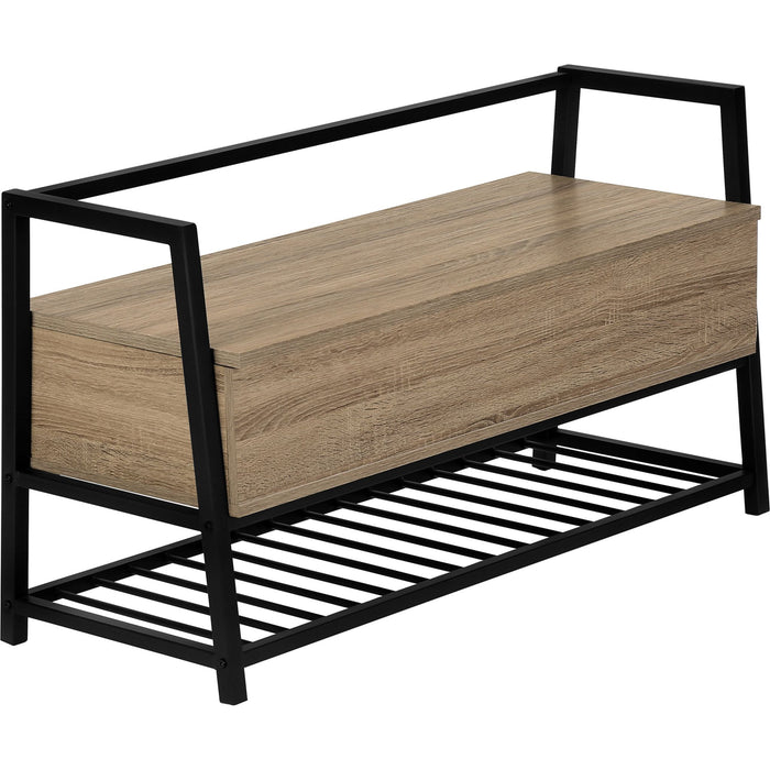 Storage Bench - Dark Taupe/Black