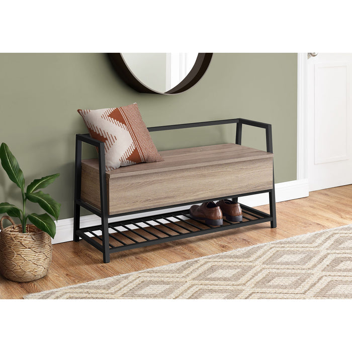 Storage Bench - Dark Taupe/Black