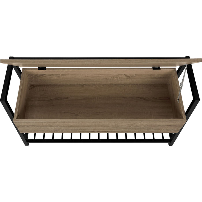 Storage Bench - Dark Taupe/Black