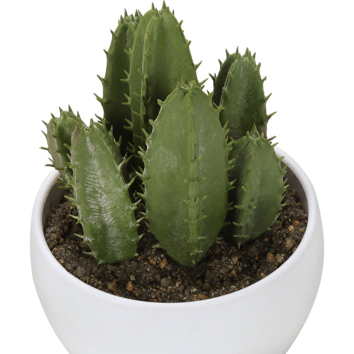 Succulent - 6" Artificial Plant (Set of 3) in a 3" White Pot