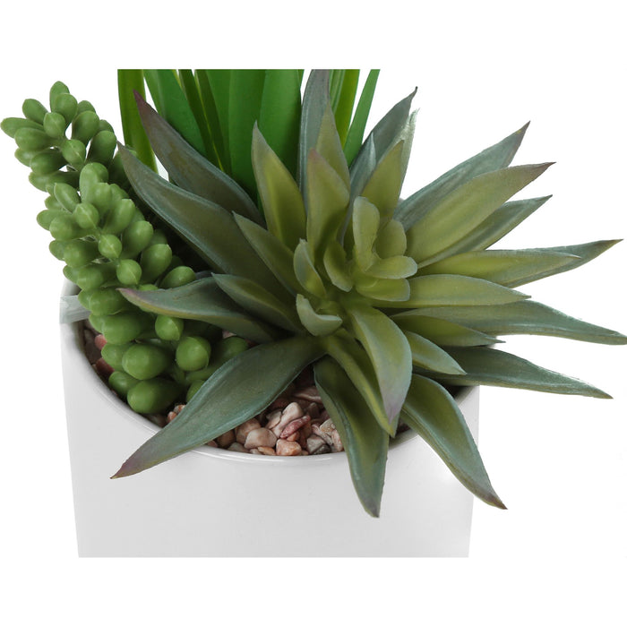 Succulent - 7" Artificial Plant (Set of 2) in a 3" Ceramic Pot