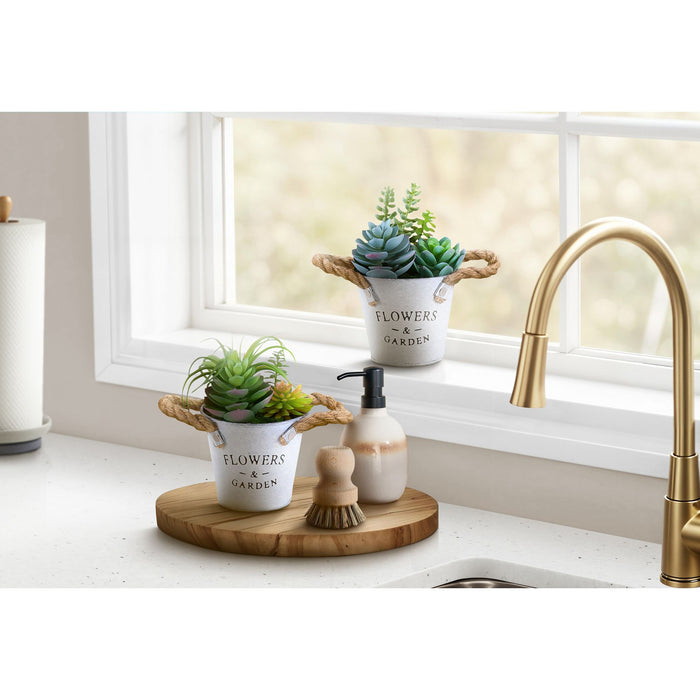 Succulent - 7" Artificial Plant (Set of 2) in a 5" Pot