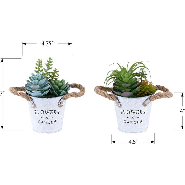 Succulent - 7" Artificial Plant (Set of 2) in a 5" Pot