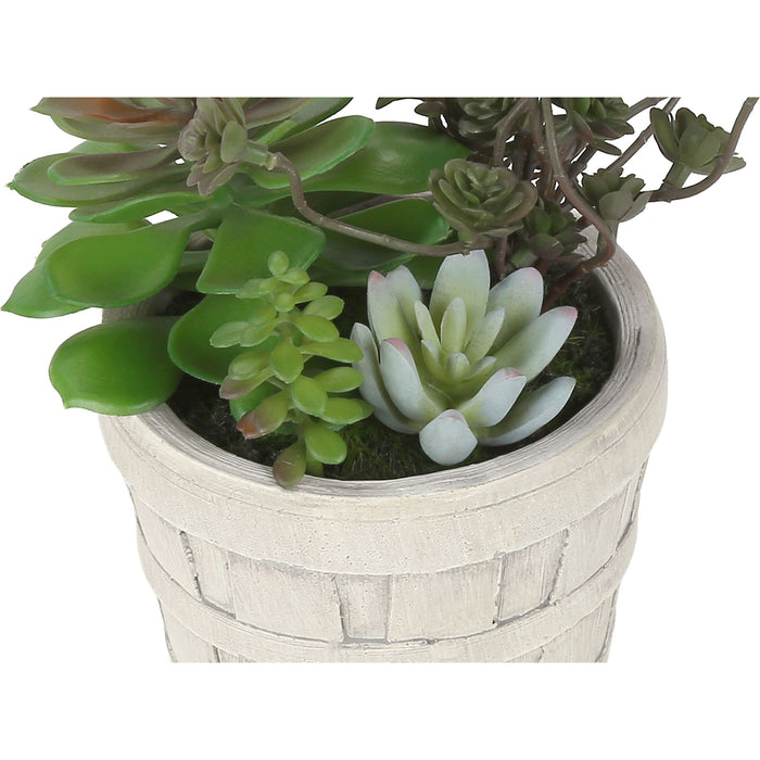 Succulent - 9" Artificial Plant (Set of 2) in a 5" Cement Pot