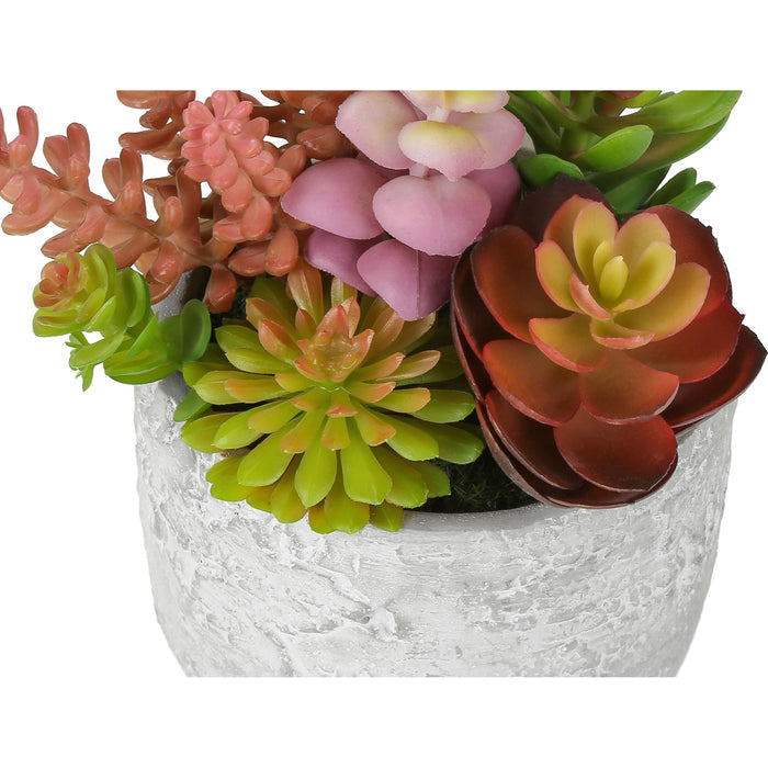Succulent - 9" Artificial Plant (Set of 2) in a 5" Cement Pot