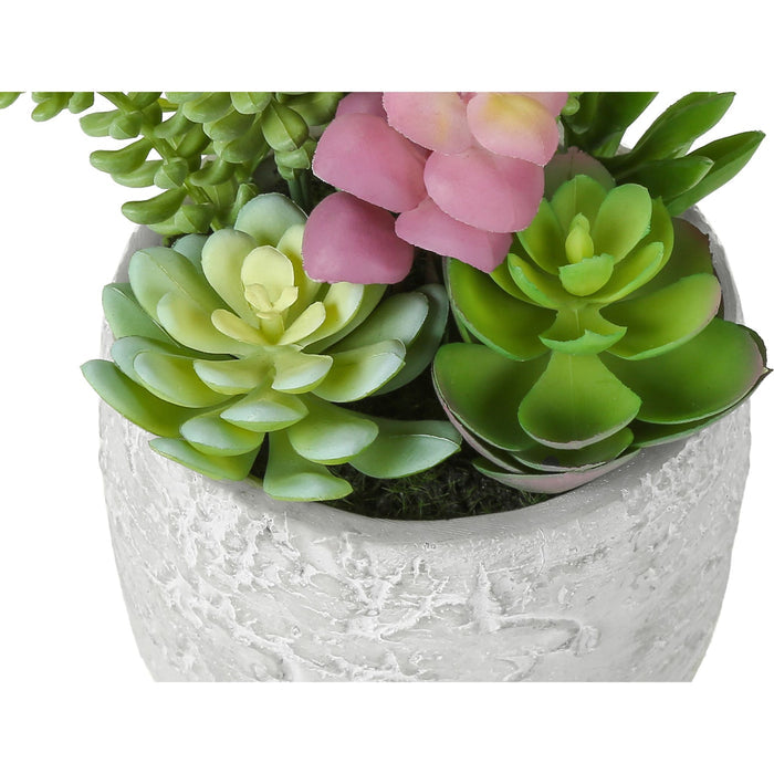 Succulent - 9" Artificial Plant (Set of 2) in a 5" Cement Pot