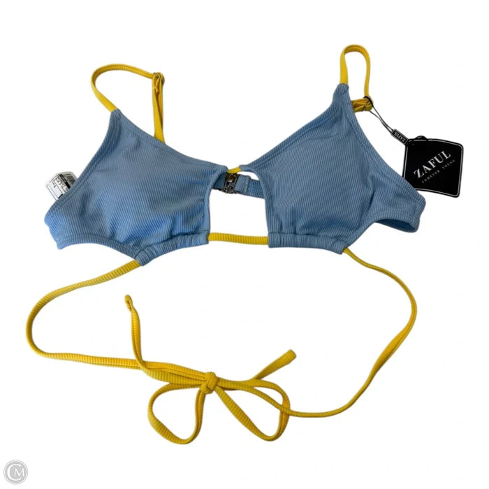 Swimsuit Top By Zaful In Blue & Yellow, Size: S