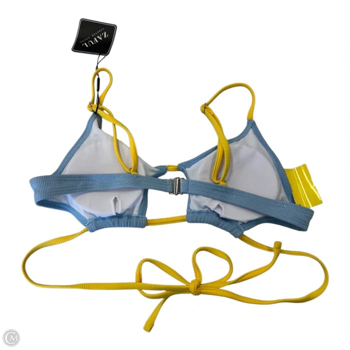 Swimsuit Top By Zaful In Blue & Yellow, Size: S