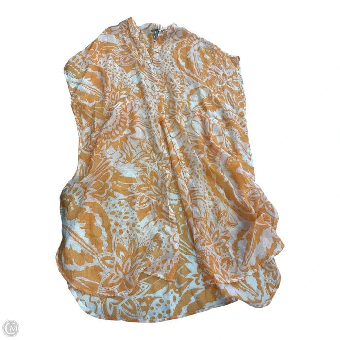 Swimwear Cover-up By Clothes Mentor In Orange & White, Size: Xl