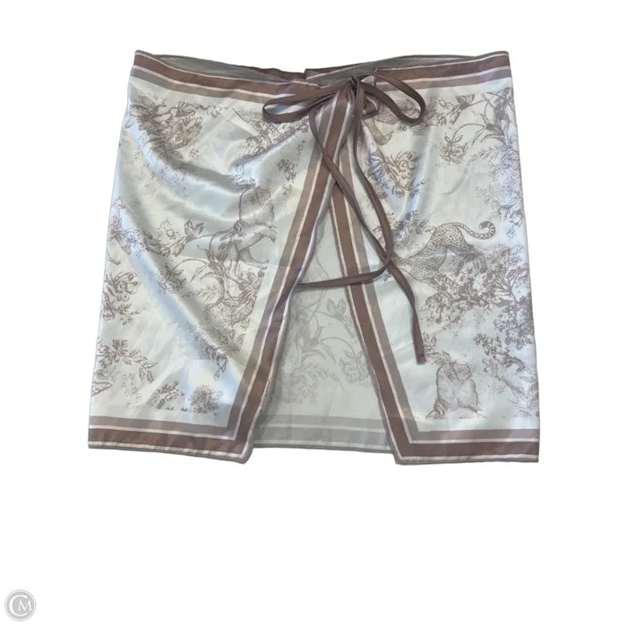 Swimwear Cover-up By Shein In Tan & White, Size: M
