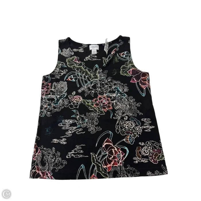 Tank Top By Chicos In Black & Cream, Size: L