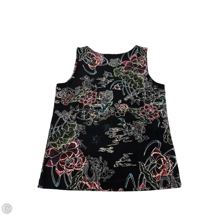 Tank Top By Chicos In Black & Cream, Size: L