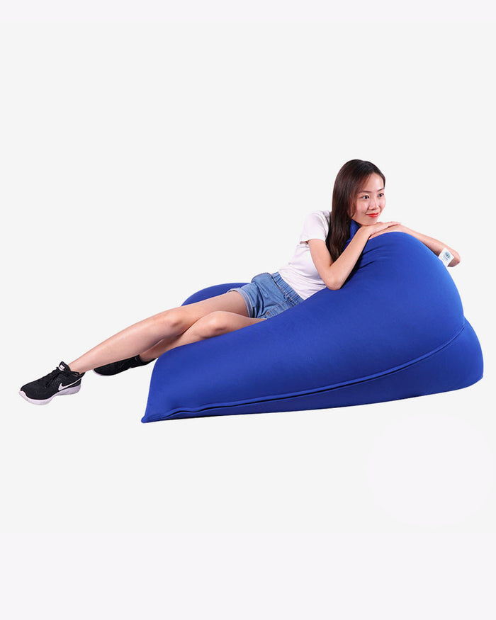 Tetzzz Spandex Lounger Bean Bag (Blue)