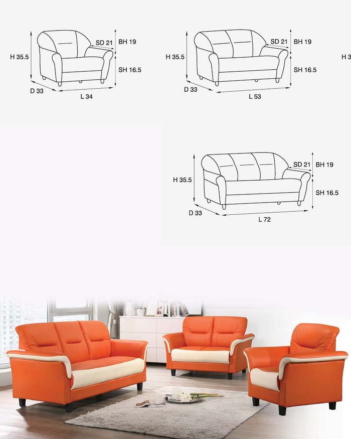 Tomas Faux Leather Sofa